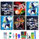 Kit 10 Cadernos Grande Arame Espiral Esportes Capa Dura Com 38 Itens Materiais Escolares Kit 10 Cadernos Grande Arame Espiral Esportes Capa Dura Com 38 Itens Materiais Escolares