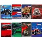 Kit 10 Cadernos Menino Carros Espiral Capa Dura Escola 96fls