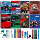 Kit 10 Cadernos Menino Carros Espiral Capa Dura Escola 96fls Kit 10 Cadernos Menino Carros Espiral Capa Dura Escola 96fls