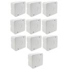 Kit 10 caixa cftv abs 85x85x50mm branca