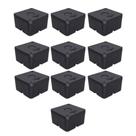 Kit 10 caixa cftv abs 85x85x50mm preta uv