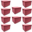 Kit 10 Caixa Organizadora Rattan Decorativa C/ Tampa