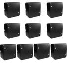 Kit 10 Caixa Plastica Organizadora Camera Cftv - Preto