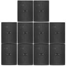 Kit 10 Caixas Acústicas Frahm PS200 New Passiva Preta - 30 Watts Rms