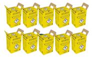 Kit 10 Caixas Coletora Material Perfurocortantes - 3 Litros