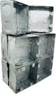 Kit 10 Caixas de Luz 4X4 Quadrada Galvanizada Kit 10 Caixas de Luz 4X4 Quadrada Galvanizada