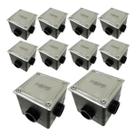 Kit 10 Caixas de Passagem Quadrada com Tampa Inox Sodramar Resistência e Qualidade