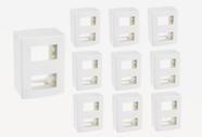 Kit 10 Caixas de Sobrepor 75x95 2 Postos Separados Sleek Margirius 18645