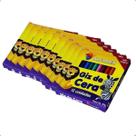 Kit 10 caixas Giz De Cera com 12 cores Pequenas Escolar Lembrancinha Atacad
