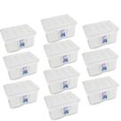 Kit 10 Caixas Organizadora Multiuso C/ Tampa 5L Transparente