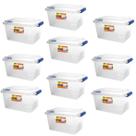 Kit 10 Caixas Organizadora Multiuso Transparente 2,5L Alta