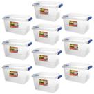 Kit 10 Caixas Organizadoras Multiuso Alta 4,5L Transparente