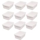 Kit 10 Caixas Organizadoras Multiuso Decorativa 5 L Branco Kit 10 Caixas Organizadoras Multiuso Decorativa 5 L Branco