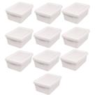 Kit 10 Caixas Organizadoras Multiuso Decorativa 5 L Branco Kit 10 Caixas Organizadoras Multiuso Decorativa 5 L Branco