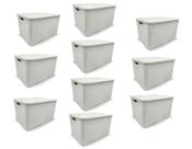 Kit 10 Caixas Organizadoras Rattan BRANCA 15 Litros Arqplast Kit 10 Caixas Organizadoras Rattan BRANCA 15 Litros Arqplast