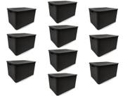 Kit 10 Caixas Organizadoras Rattan PRETA 40 Litros Arqplast