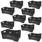 Kit 10 Caixas Plásticas 36L Hortifrúti Agrícola Organizadora