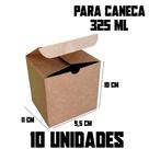 Kit 10 Caixinhas Kraft Para Caneca / Xícara 325ml 9cm x 11cm x 10cm Pré Montadas