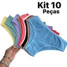 Kit 10 calcinha de algodão cores variadas