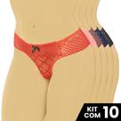 Kit 10 calcinha de renda conforto 0031 Kit 10 calcinha de renda conforto 0031