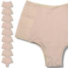 Kit 10 Calcinha Feminina Anti Culote Modeladora Cintura Bege