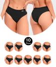 Kit 10 Calcinha IMI Lingerie Em Algodão Ivy Preta Kit 10 Calcinha IMI Lingerie Em Algodão Ivy Preta