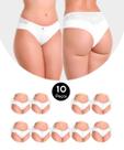 Kit 10 Calcinha IMI Lingerie Fio Duplo Em Microfibra E Renda Selma Branca Kit 10 Calcinha IMI Lingerie Fio Duplo Em Microfibra E Renda Selma Branca