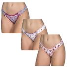 Kit 10 Calcinhas Estampadas Microfibra Lingerie Laterais Médias