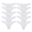 Kit 10 Calcinhas Fio Dental Try Basics Algodão Cotton Básica Lisa Moda Lingerie