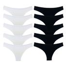 Kit 10 Calcinhas Fio Dental Try Basics Algodão Cotton Básica Lisa Moda Lingerie