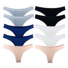 Kit 10 Calcinhas Fio Dental Try Basics Algodão Cotton Básica Lisa Moda Lingerie