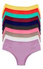 Kit 10 Calcinhas Plus Size Cós Alto Calçola Senhora Confortável Lingerie