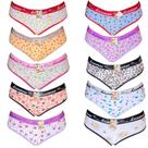 Kit 10 Calcinhas Tanga Cós Largo Elástico Algodão Estampadas - Luzmar