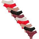 Kit 10 Calcinhas Tanga Fristyle Em Microfibra Com Renda Lisa Adulto