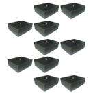 Kit 10 Calços De Borracha Maciços 190x160x65mm Com Lona Antivibração Impacto Borrachas Londrina