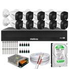 Kit 10 Cameras Full Color Intelbras Dvr Mhdx 16 Ch Color Noite C/HD 500GB