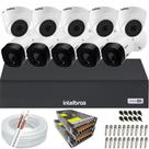 Kit 10 câmeras Intelbras 1120 Vhl 20 metros Dvr Mhdx 1116c