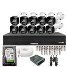 Kit 10 Câmeras Intelbras 1120b Full Color, Dvr 16ch Mhdx 1016c Hd 1tb