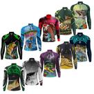 Kit 10 Camiseta De Pesca Camisa Para Pescaria Personalizada Proteção UV50 Manga Longa Atacado Kit 10 Camiseta De Pesca Camisa Para Pescaria Personalizada Proteção UV50 Manga Longa Atacado