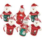 Kit 10 Caneca 200ml + 10 Papai Noel Ou Boneco Neve Natal