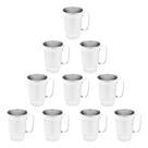 Kit 10 Caneca Borda Polida Escovada Alumínio 350ML