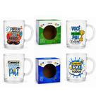 Kit 10 Caneca Dia Dos Pais Vidro Caixa Presente Revenda Premium