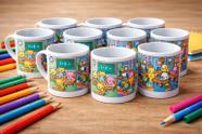 Kit 10 caneca plasticas sala de aula volta as aulas