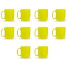 Kit 10 Canecas 400ml de Plástico Para Festas Crianças Merenda Cantina Escola Creche Colorida