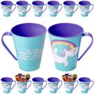 Kit 10 Canecas de Unicórnio Lembrancinhas e Decoração festa infantil
