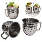 Kit 10 Canecas Moscow Mule 70ml Copo Drink Martelado