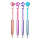 Kit 10 Caneta Gel Esferográfica Diamante / Flamingo Cristal Luxo Ponta Fina