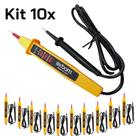 Kit 10 Canetas Voltímetro Exbom FEPRO-vc2301 110-500V 3 em 1 Profissional