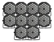 Kit 10 Canhao Refletor Par 64 36 Leds Rgbw Slim Dmx Digital