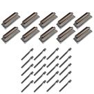 Kit 10 Canoas Tom Caixa Cromo 18.3 + 20 Parafusos 51x6mm M6